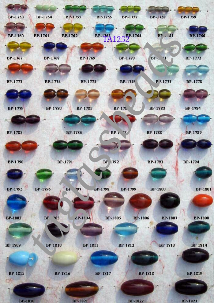 Colour  Card Glass Beads